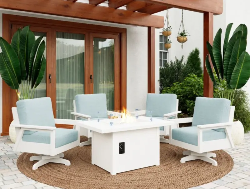 CRP Rectangular Fire Pit Table – 31.5″W x 48″L, view 3
